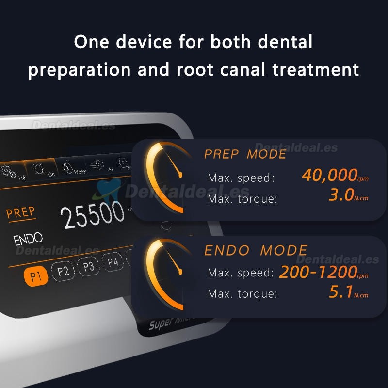 Pluspower® Super Micro S Pro 2 in 1 motor dental eléctrico sin escobillas con motor endodoncia